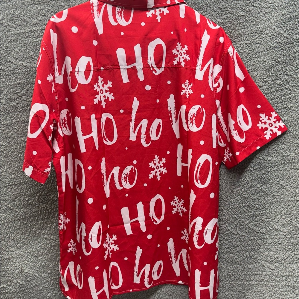 Source Unknown Red and White Casual Button Down S… - image 2